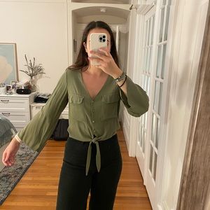 Olive green blouse
